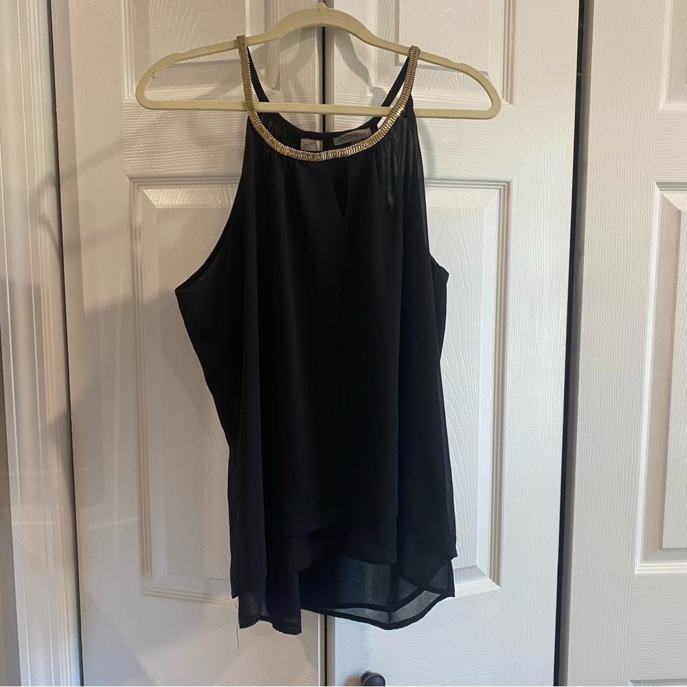 Black sheer tank top